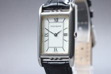 [Near MINT] Yves Saint Laurent 4625-E68184 23mm Silver Roman Tank Quartz Watch