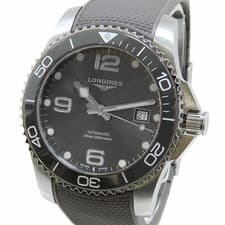 LONGINES Hydro Conquest L3.247.4.76.6 Gray Dial SS Stainless Steel Rubber Watch