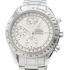 Omega Speedmaster Day-Date 3221 30 Chronograph Triple Calendar Silver Automatic