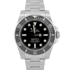 PAPERS Rolex Submariner Date BLACK Stainless Steel 40mm REHAUT Watch 16610 BOX