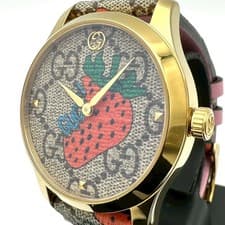 Gucci G Timeless Strawberry Watch GG Canvas 38mm