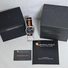 Unused Hamilton Khaki Pilot Pioneer Chrono Quartz H76552933 41mm NATO Box