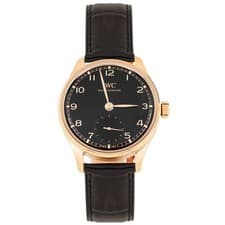 IWC Portugieser Rose Gold Obsidian Black Dial 40.4mm IW358401 Full Set