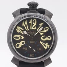 GaGaMilano 501204SBRW 6062 Manual Working Mens Watch Black Dial Box Included