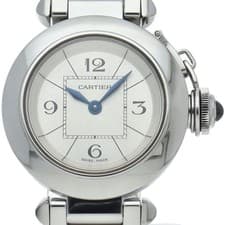 CARTIER Miss Pasha Watch W3140007 Stainless Steel WomenWatch Silver USED