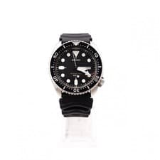 Seiko Quartz Divers Watch Stainless Steel Rubber Black