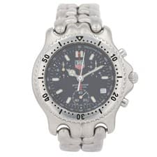 Tag Heuer SEL Professional Black Dial Quartz Stainless Steel Men's Wristwatch