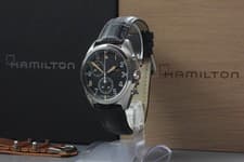 2Belt [N MINT w/Box] Hamilton Khaki Chronograph H765220/H76522131 From JAPAN