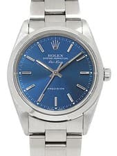ROLEX Air King 14000 34mm Blue Dial Stainless Steel Sapphire Crystal #T126