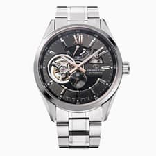 Orient Star RKAV0005N Automatic Open Heart Skeleton Watch Gray