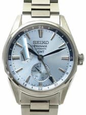 SEIKO PRESAGE OCEAN TRAVELER SARF011 6R64 00E0 40mm Blue Dial Titanium #T348