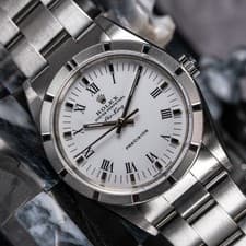 Rolex Air-King 14010M - Collector's Example! Unpolished Full Set - White Roman