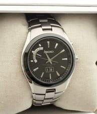 Seiko Spirit Radio Solar Big Calendar Day Date Titanium Used Tested From Japan