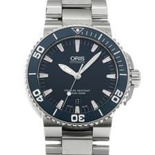 OREIS ORIS Aquis Date 01 733 7653 4155-07 8 26 01PEB Blue Men's