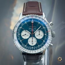 Breitling Navitimer B01 Chronograph 46 Blue Dial AB0137211C1P1 Full Set Mint