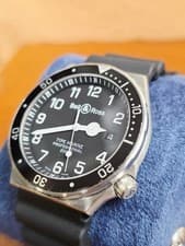 BELL & ROSS Type Marine Professional 200m Quartz Black Dial Diver Mens Watch