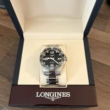 Longines HydroConquest Auto 41mm Black Dial 300m Date Steel Bracelet