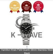 Hamilton Khaki Field Quartz 38mm Stainless Steel Black Express