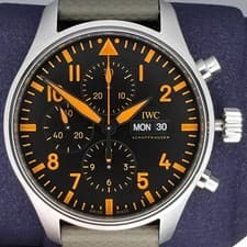 IWC Pilot's Watch Chronograph 43MM SS Orange Index Exclusive Boutique Limited Ed
