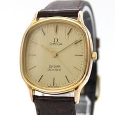 Serviced [Exc+5] OMEGA De Ville Cal.1336 195.0012 Gold Qz Men's From JAPAN Y960