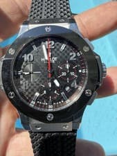Hublot Big Bang 41 Ceramic Steel $14K MSRP Carbon Fiber Dial 341.SB.131.RX
