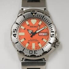 SEIKO Diver Scuba Watch 7S26-0350 Orange Working