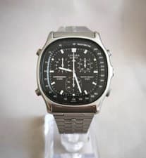 Vintage Citizen Speedmaster Chronograph 3510-351240 Quartz Watch TV Dial 1985