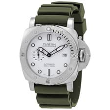 Panerai Submersible 44mm QuarantaQuattro Automatic White Dial Men's Watch