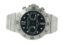 Bulgari Scuba Diagono Chronograph SCB38S SCB 38 S Black Dial 38mm 12183U