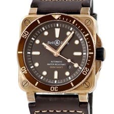 BELL＆ROSS BR-03 Diver Brown Bronze BR03-92-D-BR-BR/SCA Date display, unidi