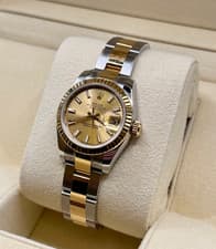 Rolex Lady Datejust 179173 26mm Champagne Dial 18k Gold & Steel 2015 Full Set