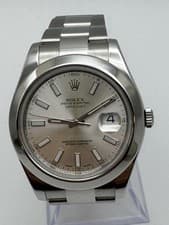 Rolex Datejust 41mm 116300 Silver Dial Smooth Bezel Oyster Bracelet
