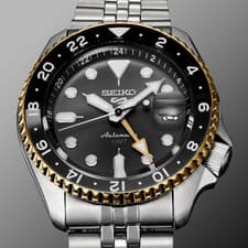 Seiko 5 Sports Guinness GMT Automatic Watch Men's 42mm Two-tone Used