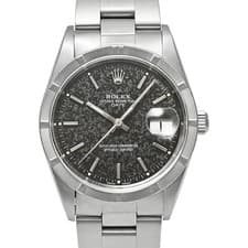 ROLEX Oyster Perpetual 15210 Black Men's Used Watch #43914