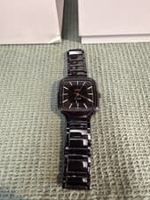 Rado True - Model: R27078172 Black Ceramic Automatic Men's Square Analog Watch