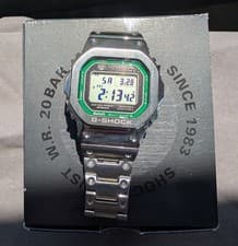Casio G-Shock Full Metal Square Digital Green Watch GMWB5000D-3
