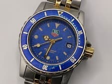 TAG Heuer Professional Bluesy Gold & SS 200M Swiss Diver Watch WD1423-G-20