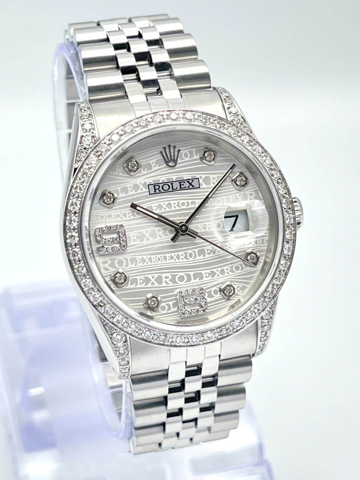 Rolex Datejust 16234 36mm White Jubilee Diamond Dial Jubilee Diamond Bezel Lugs