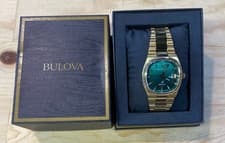 Bulova 97B237 Super Seville Green Dial Sapphire Quartz Stainless Steel Watch