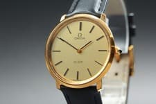 Vintage 1970s Omega De Ville Cal.625 Men's Gold Dial Manual Wind [Near Mint]
