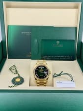 Rolex Day-Date 36 Green Ombr√© Roman Dial on President 128238 Complete 2025