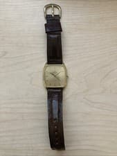 vintage omega Quartz watches for men used Model #1417 Gold Plated