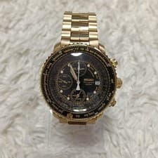 SEIKO Pilot Gold Black Dial 200m Water Resistant 284258