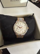 Bulova 98R177 Diamond Stainless Steel Rose Gold & Silver Tone Ladies Watch $550