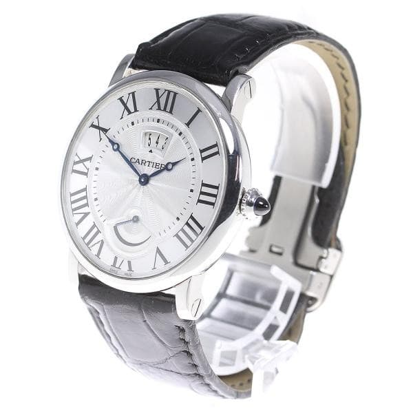CARTIER ROTONDE DE CARTIER W1556369 40mm SS Leather Hand-Wind Date Power #C254