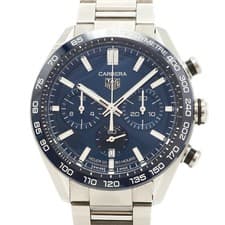 TAG HEUER WATCH CARRERA CBN2A1A AUTOMATIC CHRONOGRAPH DATE BLUE SEE-THROUGH BACK