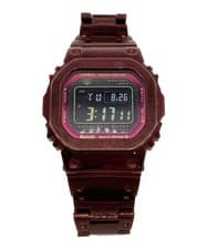 CASIO G-SHOCK GMW-B5000RD-4JF Full Metal Bordeaux Tough Solar Watch USED