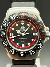 **Near Mint** TAG HEUER Formula 1 WA1214 Quartz Black Red Vintage Qz Men's Watch