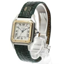 CARTIER PANTHERE MM W250285E 27mm SS/YG Beige Dial Date Quartz #C394