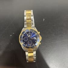Citizen Chronograph Wr 100 Watch Blue Dial 2 Tone ( Naked)🔥🔥🔥